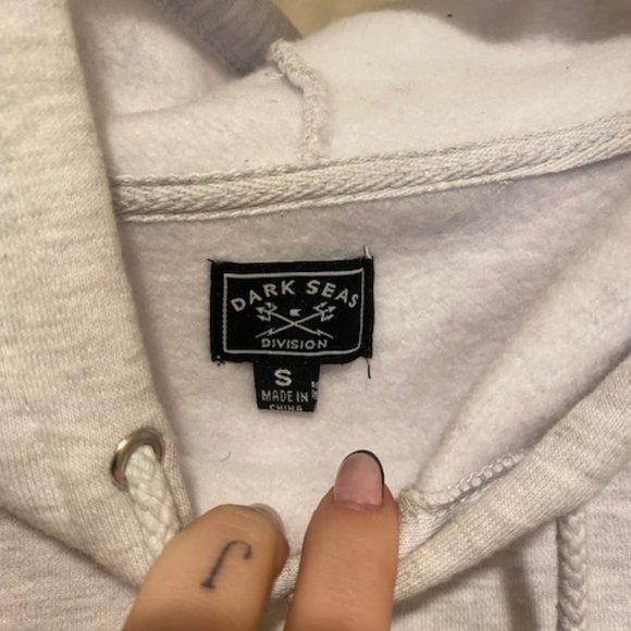 Dark Seas Hoodie with Martini Stitching on front and back - Picture 3 of 5